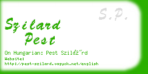 szilard pest business card